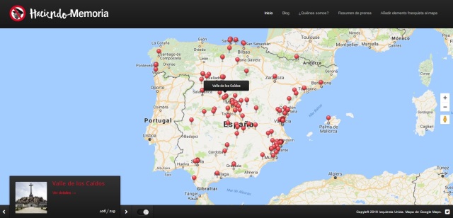 IU crea una página web para localizar vestigios franquistas Haciendo-memoria